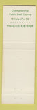 Matchbook Cover - Waubeeka Springs Golf Links South Williamstown MA