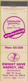 Matchbook Cover - Dwight Gove Insurance Chula Vista CA