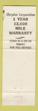 Matchbook Cover - Dodge Trucks Piegon Motor Sales Pigeon MI