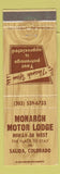 Matchbook Cover - Monarch Motor Lodge Salida Colorado