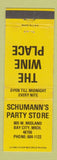 Matchbook Cover - Schumann's Party Store Liquor Bay City MI