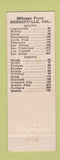 Matchbook Cover - Bud's Cafe Garberville CA