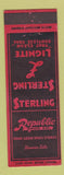 Matchbook Cover - Republic Drug Denver Colorado Sterling Lignite Coal
