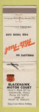Matchbook Cover - Phillips 66 oil gas Blackhawk Motor Court Jacksonville IL WEAR