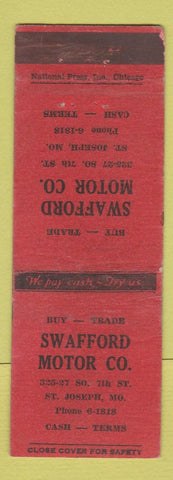 Matchbook Cover - Swafford Motors St Joseph MO