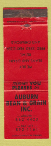 Matchbook Cover - Auburn Bean & Grain Bay City Auburn MI