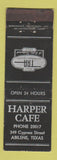Matchbook Cover - Harper Cafe Abilene TX MERCHANTS