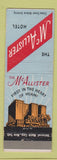 Matchbook Cover - McAllister Hotel Miami FL