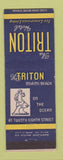 Matchbook Cover - Triton Hotel Miami Beach FL