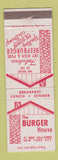 Matchbook Cover - Burger House hamburgers New York City #2
