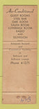 Matchbook Cover - Fort Stanwix Hotel Johnstown PA WEAR