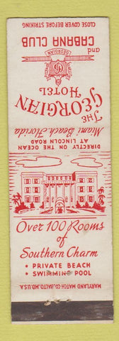 Matchbook Cover - Georgian Hotel Cabana Club Miami Beach FL