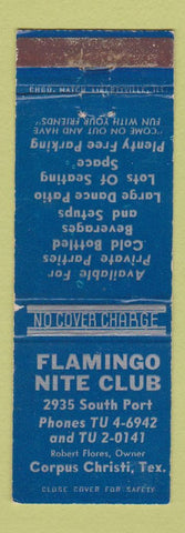 Matchbook Cover - Flamingo Nite Club Corpus Christi TX