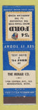 Matchbook Cover - 1954 Ford Minar Minneapolis MN