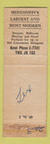 Matchbook Cover - Hotel Edwards Jackson MS Beaumont TX
