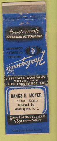 Matchbook Cover - Harleysville Insurance Washington J WORN