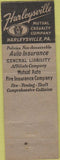 Matchbook Cover - Harleysville Insurance Washington J WORN