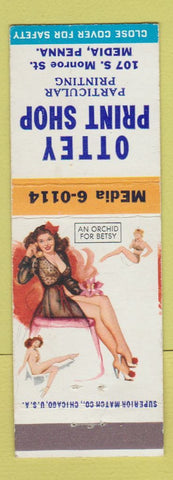 Matchbook Cover - Ottey Print Shop Media PA pinup