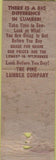 Matchbook Cover - Pine Lumber Milwaukee WI WORN