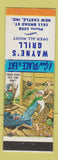 Matchbook Cover - Wayne's Grill New Castle IN hillbilly