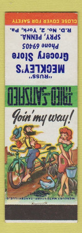 Matchbook Cover - Meckley's Grocery Tore Spry PA hillbilly