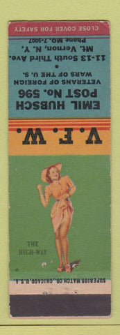 Matchbook Cover - VFW Emil Hubsch Post Mount Vernon NY pinup