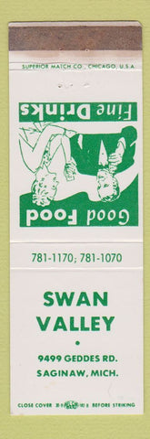 Matchbook Cover - Swan Valley Restaurant Saginaw MI WEAR