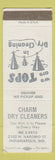 Matchbook Cover - Charm Dry Cleaners Indianapolis IN SAMPLE WEAR