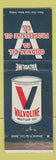 Matchbook Cover - Valvoline oil gas Colonial Oil IN MI WEAR