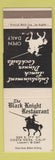 Matchbook Cover - Black Knight Restaurant Costa Mesa CA