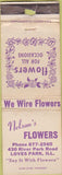 Matchbook Cover - Nelson's Flowers Loves Park IL WORN
