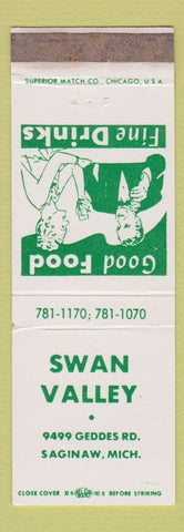Matchbook Cover - Swan Valley Restaurant Saginaw MI WEAR