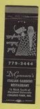 Matchbook Cover - DiGennaro's Italian Restaurant College Park MD