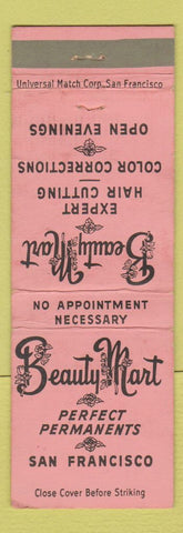 Matchbook Cover - Beauty Mart Salon San Francisco CA