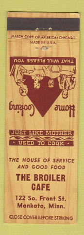 Matchbook Cover - The Broiler Cafe Mankato MN