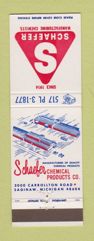 Matchbook Cover - Schaefer Chemists Saginaw MI
