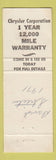 Matchbook Cover - Dodge Trucks Piegon Motor Sales Pigeon MI