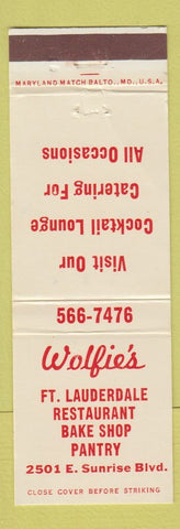 Matchbook Cover - Wolfie's Restaurant Fort Lauderdale FL