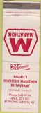 Matchbook Cover - Marathon oil gas Bowling Green KY WORN