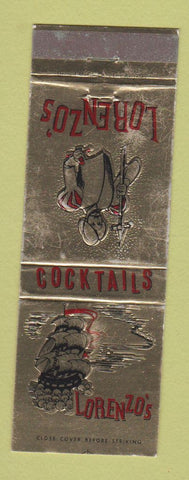 Matchbook Cover - Lorenzo's Restaurant Orange CA