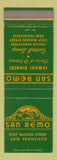 Matchbook Cover - San Remo Restaurant San Francisco CA