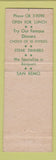 Matchbook Cover - San Remo Restaurant San Francisco CA