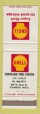 Matchbook Cover - Shell oil gas Forward Tire Center Standish MI