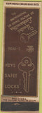 Matchbook Cover - United Locksmiths Harrisburg PA