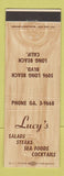 Matchbook Cover - Lucy's Restaurant Long Beach CA