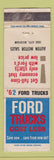 Matchbook Cover - 1962 Ford Trucks Auten Motors Cass City MI WEAR