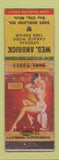 Matchbook Cover - Wes Andrick Auto Repair Bay City MI pinup Shell oil gas WORN