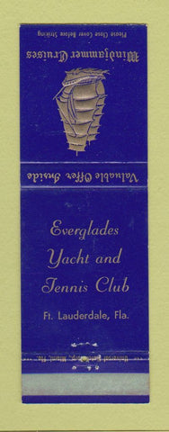 Matchbook Cover - Windjammer Cruises Everglades Yacht Tennis Fort Lauderdale FL