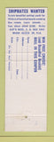 Matchbook Cover - Windjammer Cruises Everglades Yacht Tennis Fort Lauderdale FL