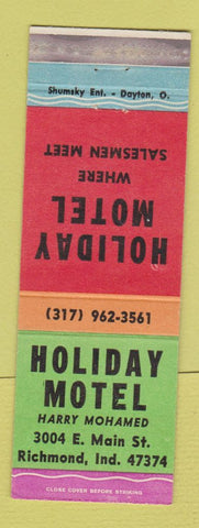 Matchbook Cover - Holiday Motel Richmond IN WEAR